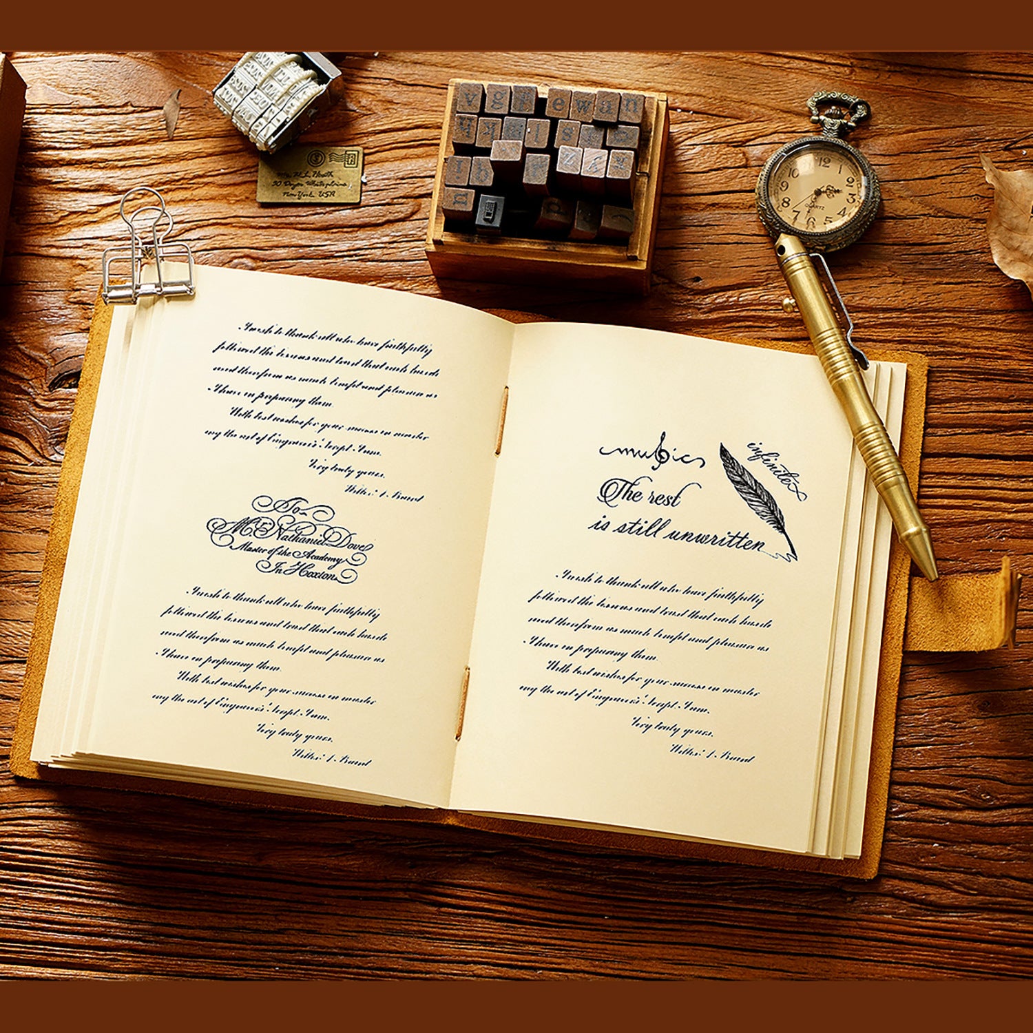 Stylish Personalized Leather Notepad - Vintage Design for Unique Touch - ArtOm_farm™ LEATHER 