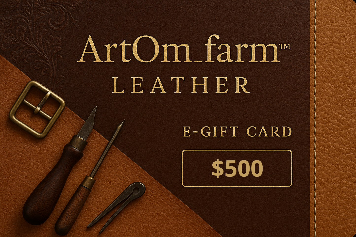 e-Gift Card Leather by ArtOm_farm™ - Perfect Gift for Any Occasion - ArtOm_farm™ LEATHER 