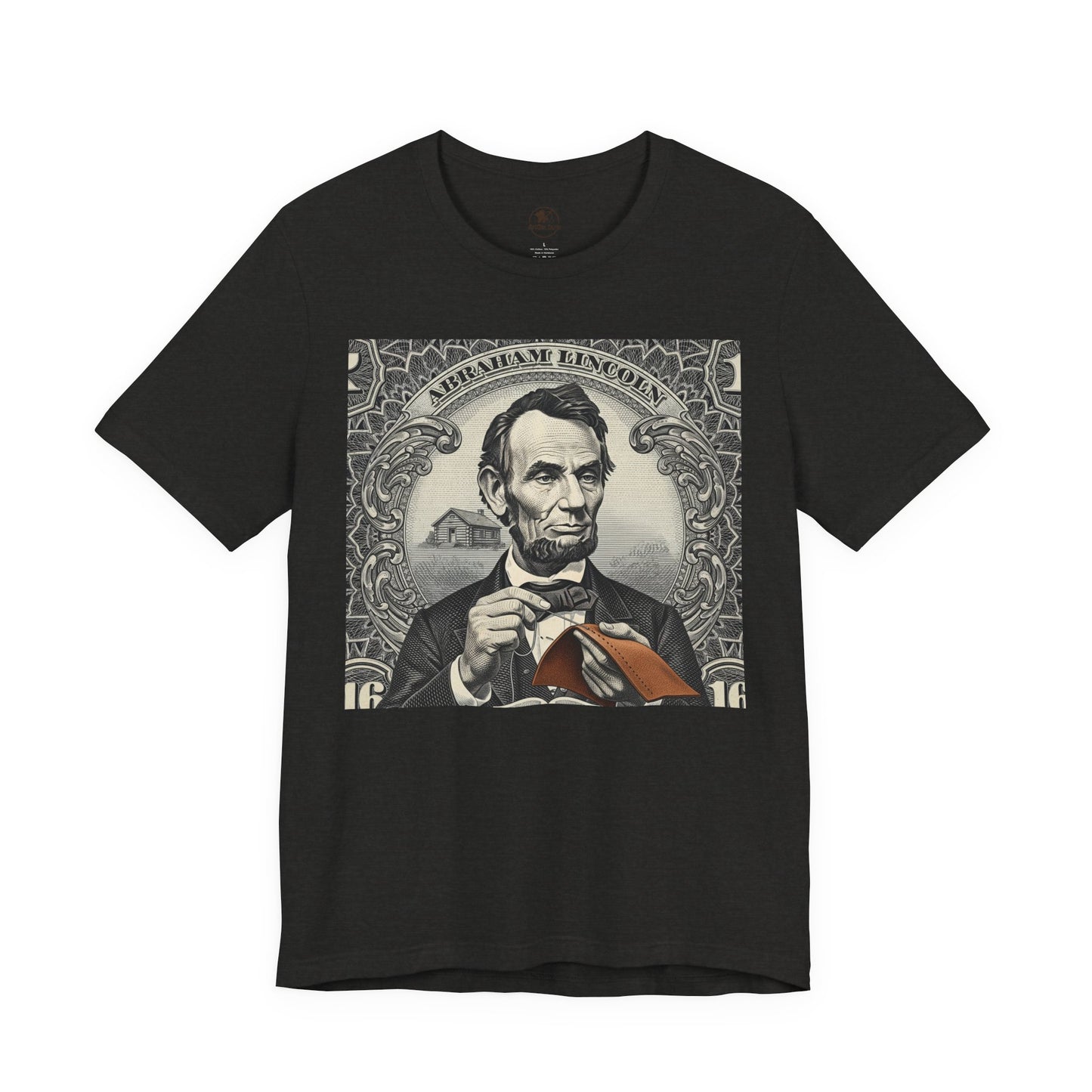 Abraham Lincoln T-Shirt - Vintage Graphic Unisex Tee for History Lovers, Educational Casual Wear, Patriotic Gift - ArtOm_farm™ LEATHER 