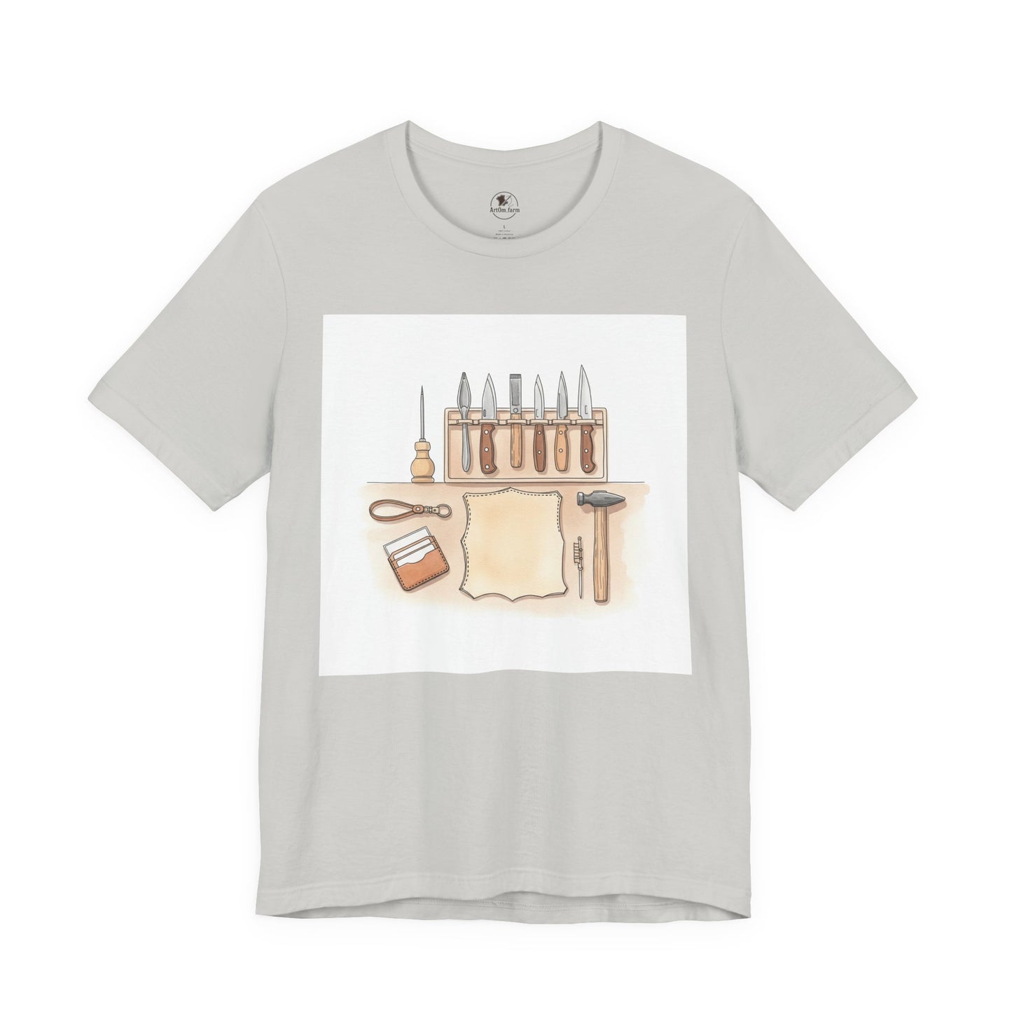 Craftsman Tools Shirt - Short Sleeve Tee for DIY Enthusiasts, Artisan Gift, Workshop Apparel, Perfect Father's Day Gift - ArtOm_farm™ LEATHER