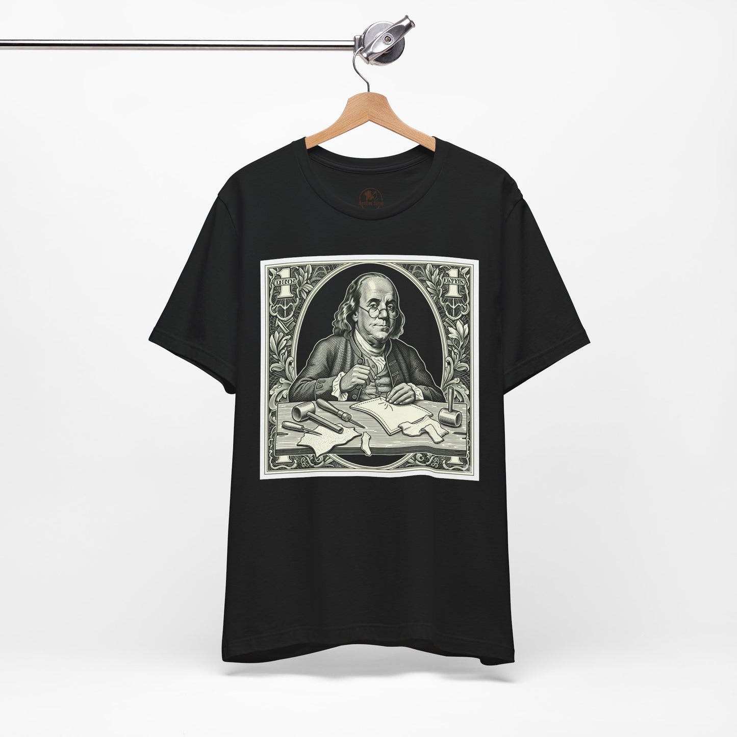 Benjamin Franklin Vintage Tee - Unisex Short Sleeve Shirt Perfect for History Lovers and Unique Teacher Gifts - ArtOm_farm™ LEATHER 