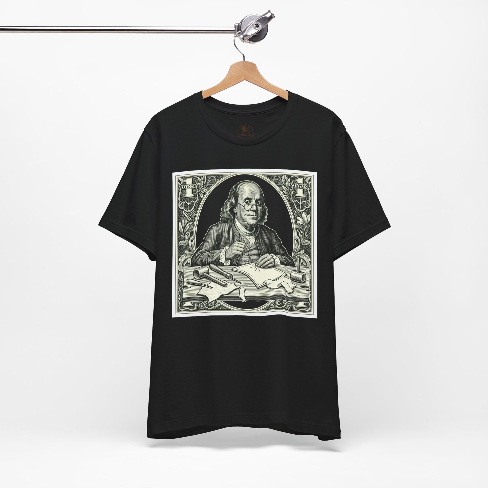 Benjamin Franklin Vintage Tee - Unisex Short Sleeve Shirt Perfect for History Lovers and Unique Teacher Gifts - ArtOm_farm™ LEATHER 