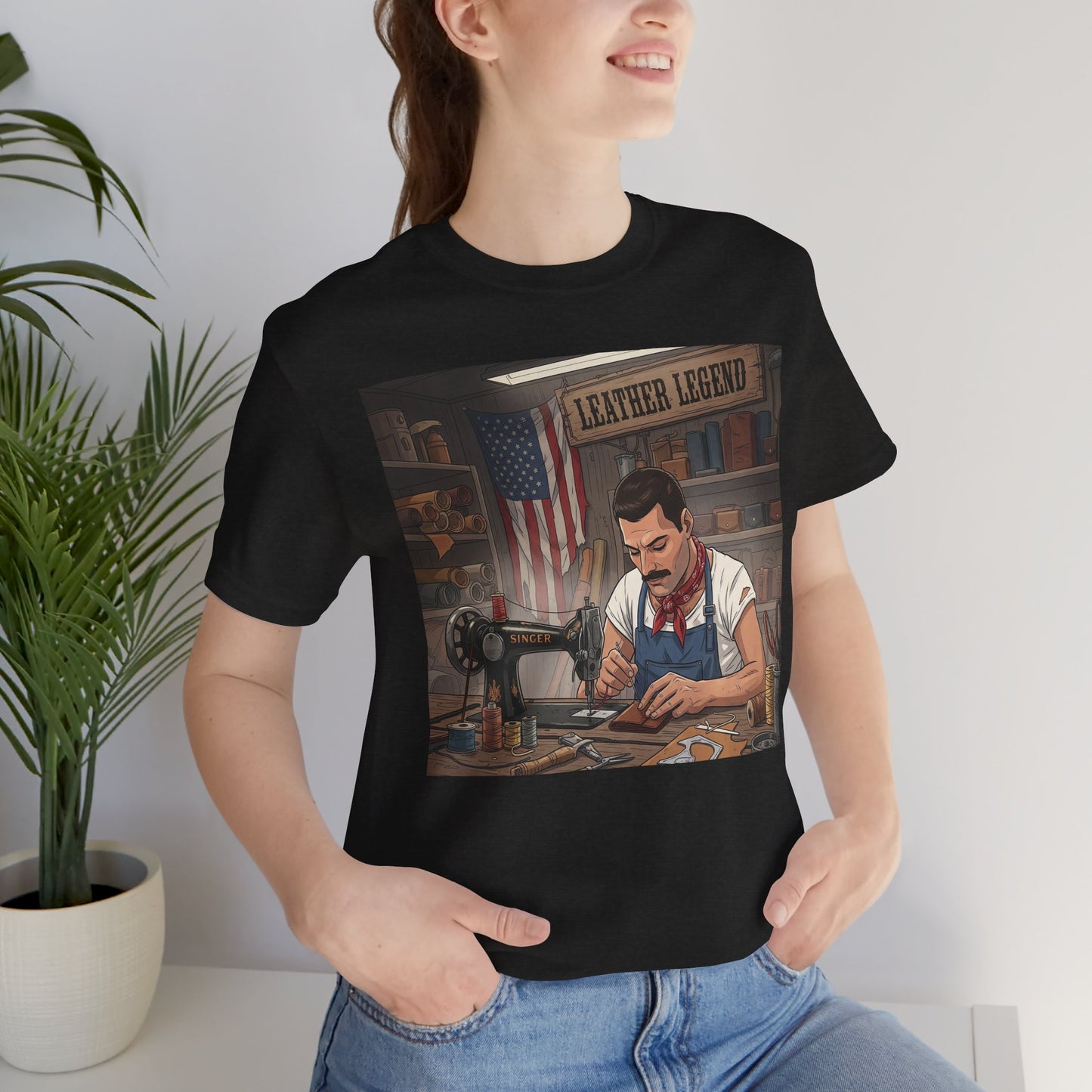 Leather Legend Graphic Tee - Artisan Vintage Style Shirt, Perfect Gift for Craftsmen and Father's Day - ArtOm_farm™ LEATHER 