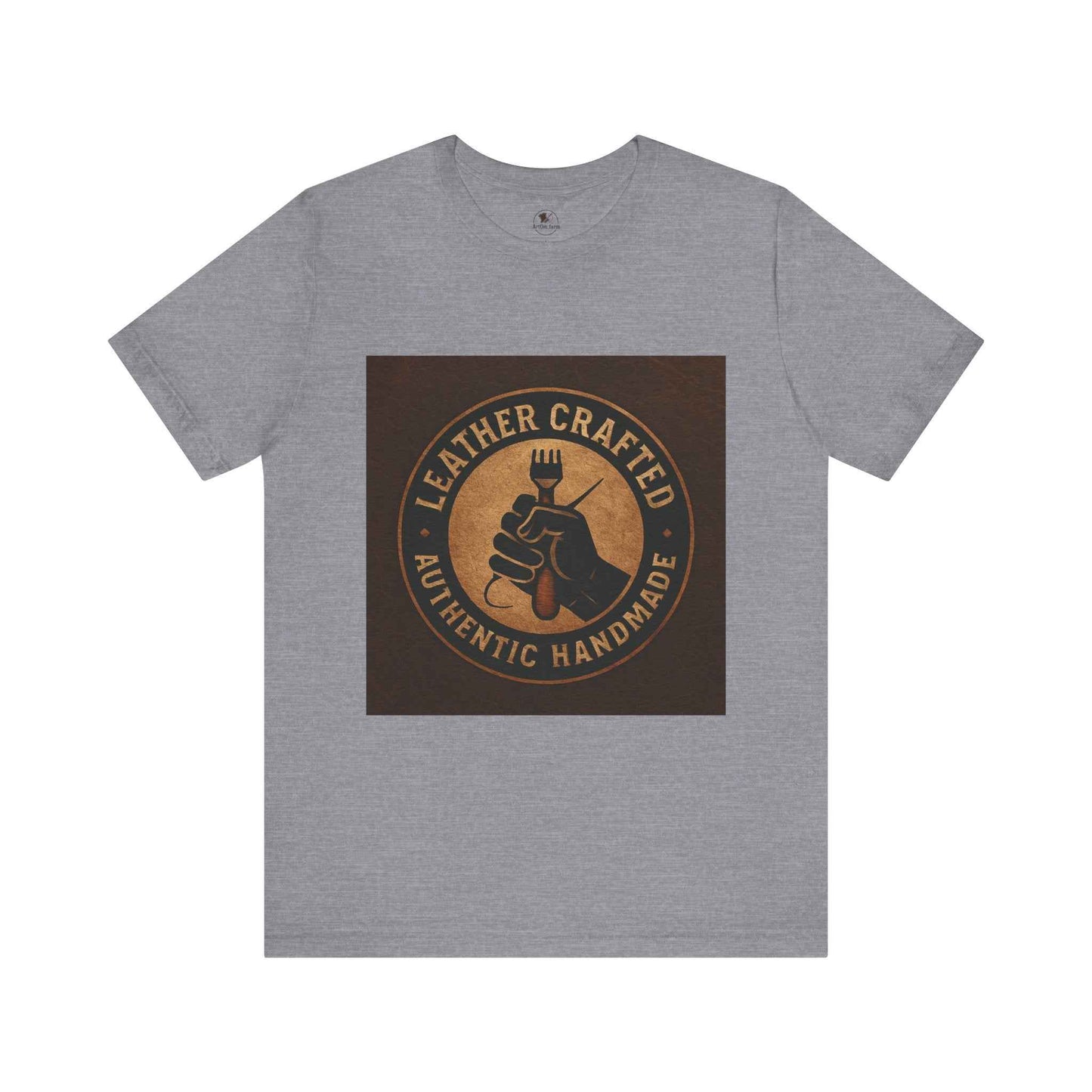 Leather Crafted Unisex Tee - Authentic Handmade Shirt for Casual Wear and Unique Artisan Gift