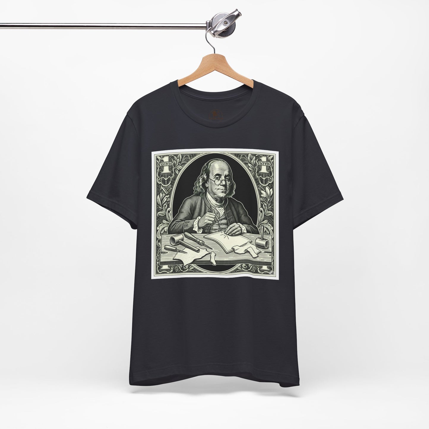Benjamin Franklin Vintage Tee - Unisex Short Sleeve Shirt Perfect for History Lovers and Unique Teacher Gifts - ArtOm_farm™ LEATHER 