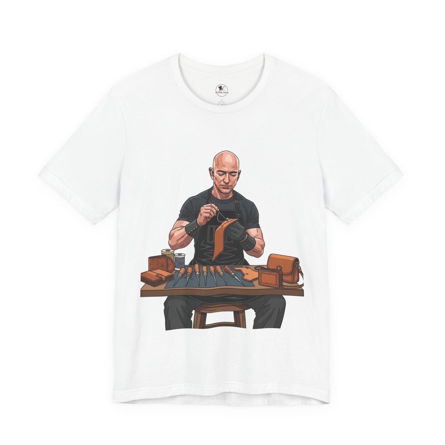 Craftsmanship Inspired Tee for Makers - Perfect Gift for Handmade Enthusiasts and Casual Wear - ArtOm_farm™ LEATHER