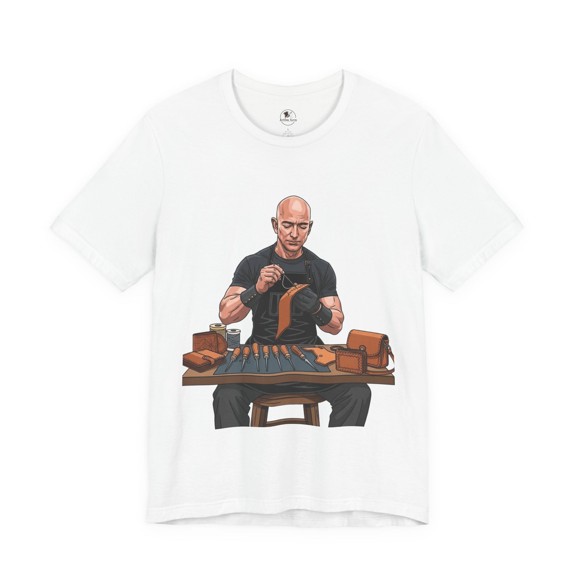 Craftsmanship Inspired Tee for Makers - Perfect Gift for Handmade Enthusiasts and Casual Wear - ArtOm_farm™ LEATHER
