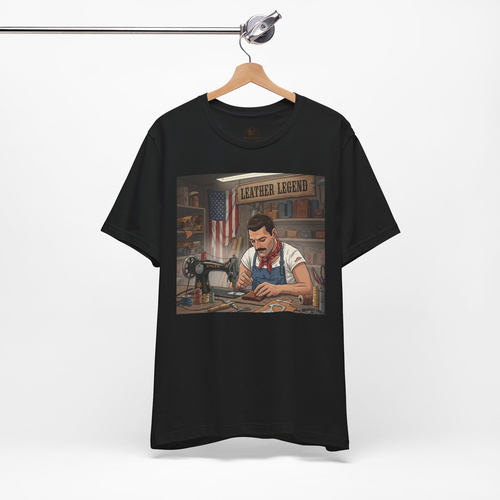 Leather Legend Graphic Tee - Artisan Vintage Style Shirt, Perfect Gift for Craftsmen and Father's Day - ArtOm_farm™ LEATHER 