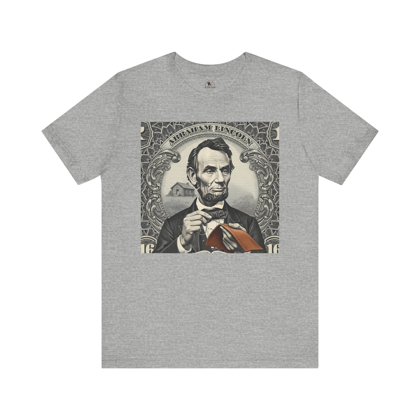 Abraham Lincoln T-Shirt - Vintage Graphic Unisex Tee for History Lovers, Educational Casual Wear, Patriotic Gift - ArtOm_farm™ LEATHER