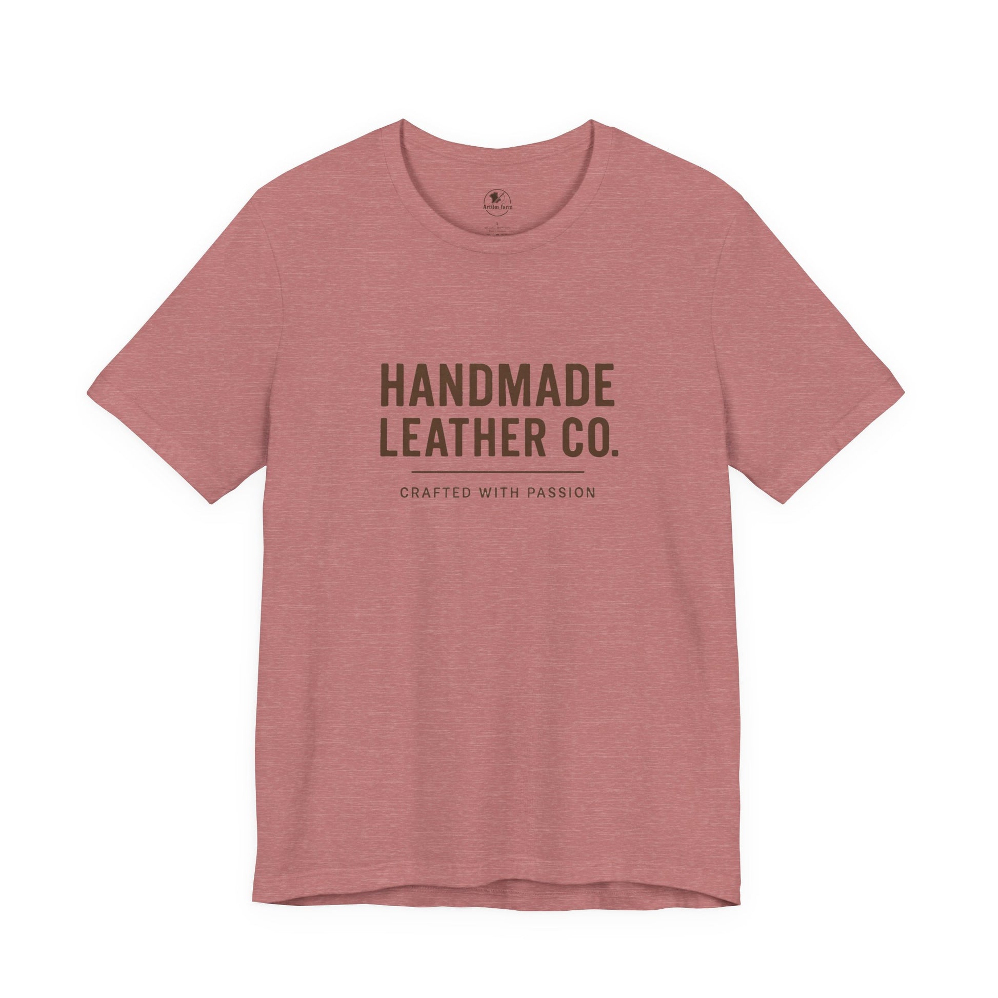 Handmade Leather Co. Tee - Stylish Unisex Casual Wear, Unique Artisan Apparel - ArtOm_farm™ LEATHER