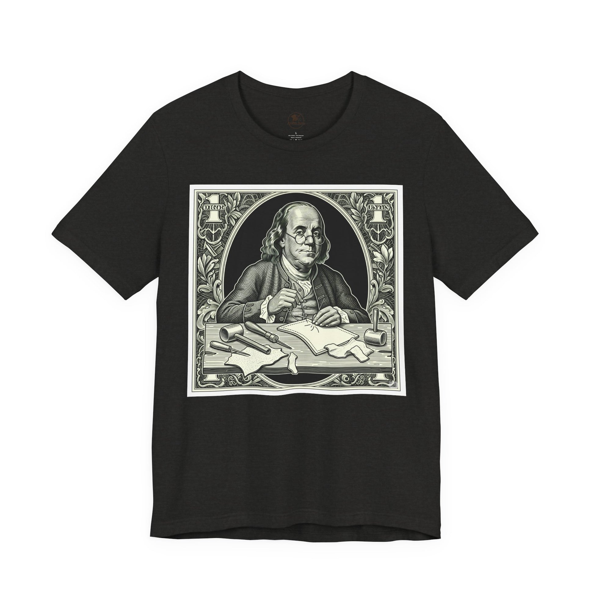 Benjamin Franklin Vintage Tee - Unisex Short Sleeve Shirt Perfect for History Lovers and Unique Teacher Gifts - ArtOm_farm™ LEATHER 