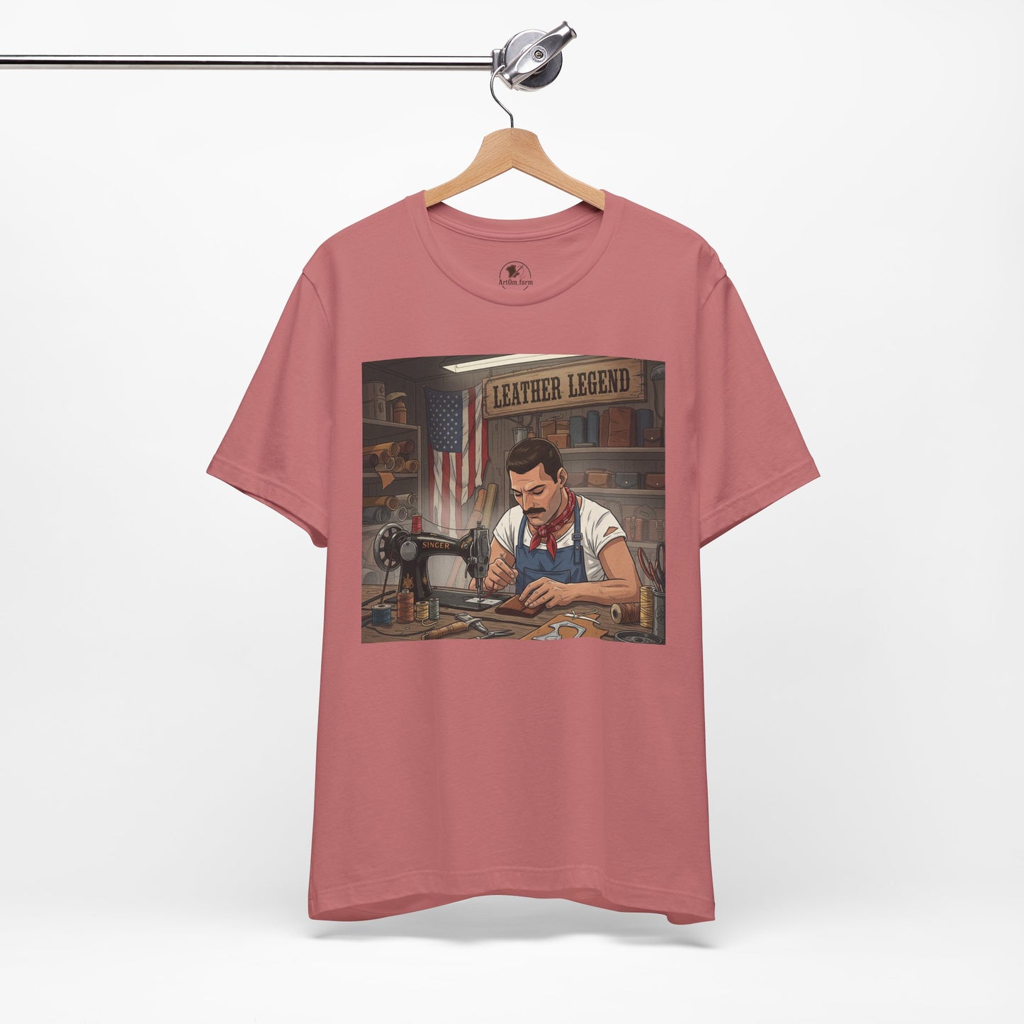 Leather Legend Graphic Tee - Artisan Vintage Style Shirt, Perfect Gift for Craftsmen and Father's Day - ArtOm_farm™ LEATHER