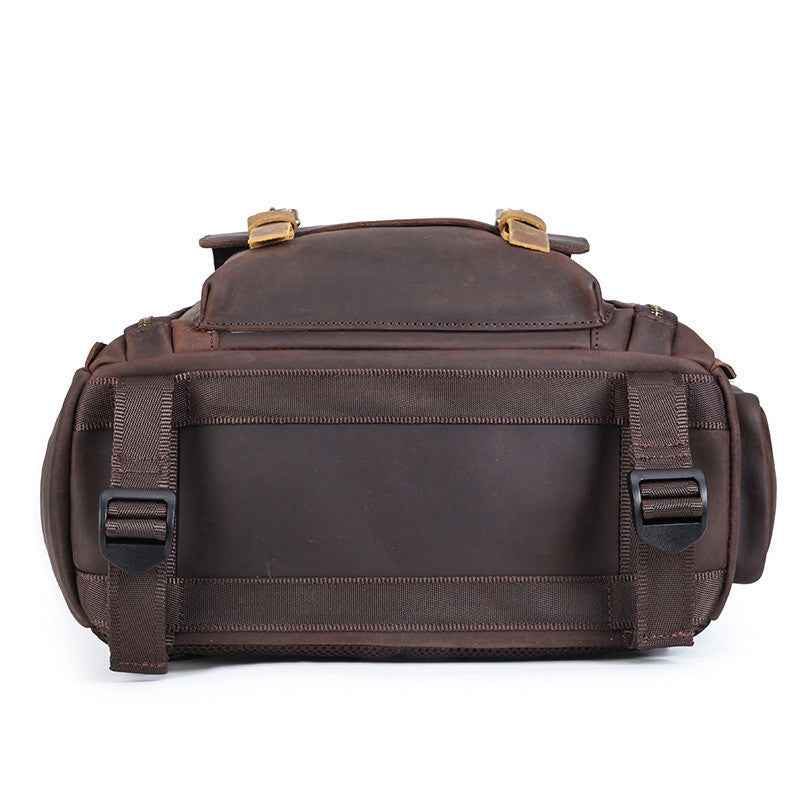 Camera European And American Crazy Horse Leather Shoulder Bag - Stylish and Durable Crazy Horse Leather Shoulder Bag