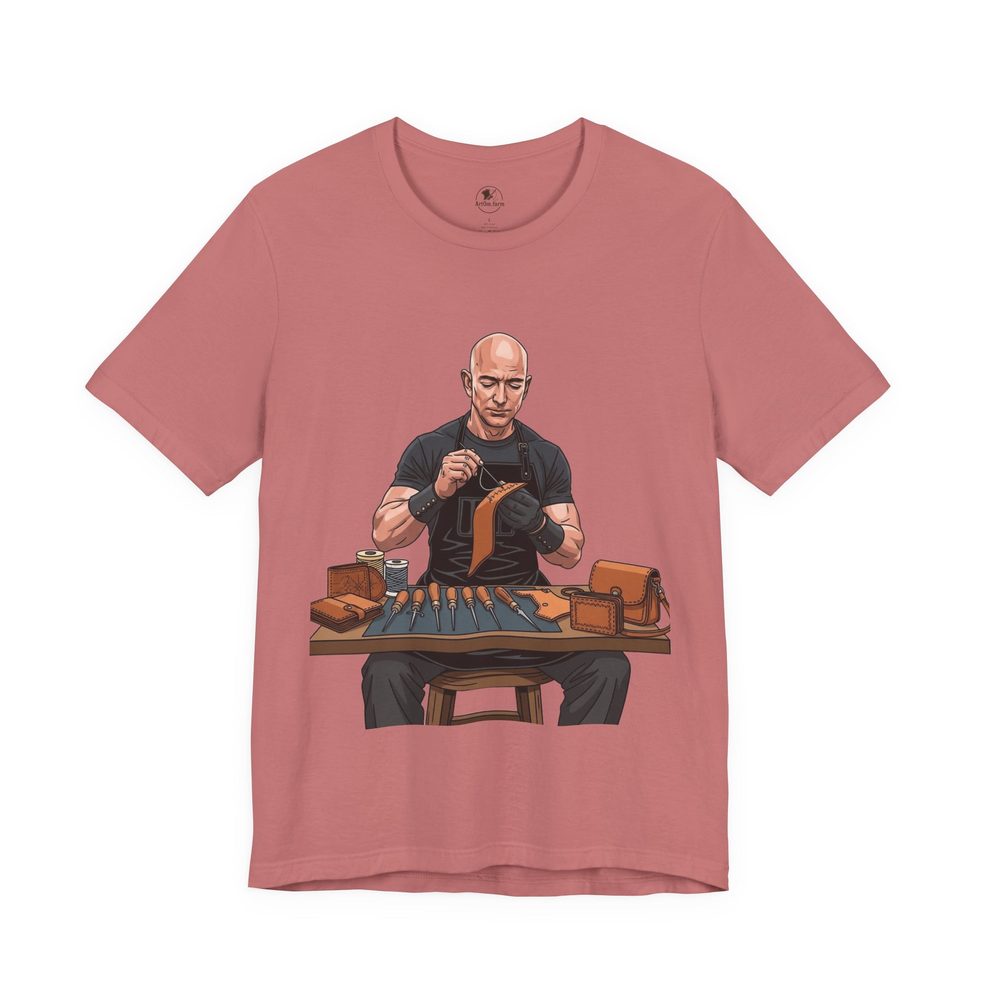 Craftsmanship Inspired Tee for Makers - Perfect Gift for Handmade Enthusiasts and Casual Wear - ArtOm_farm™ LEATHER 
