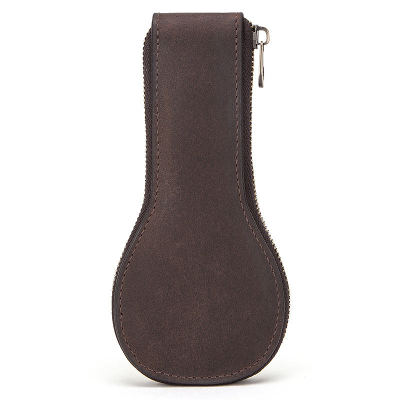 Crazy Horse Leather Watch Storage Box - Zipper Watch Holster - ArtOm_farm™ LEATHER