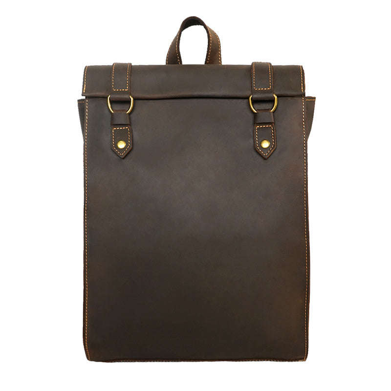 Men's Vintage Leather Backpack - Handmade Genuine Leather Bag - ArtOm_farm™ LEATHER 