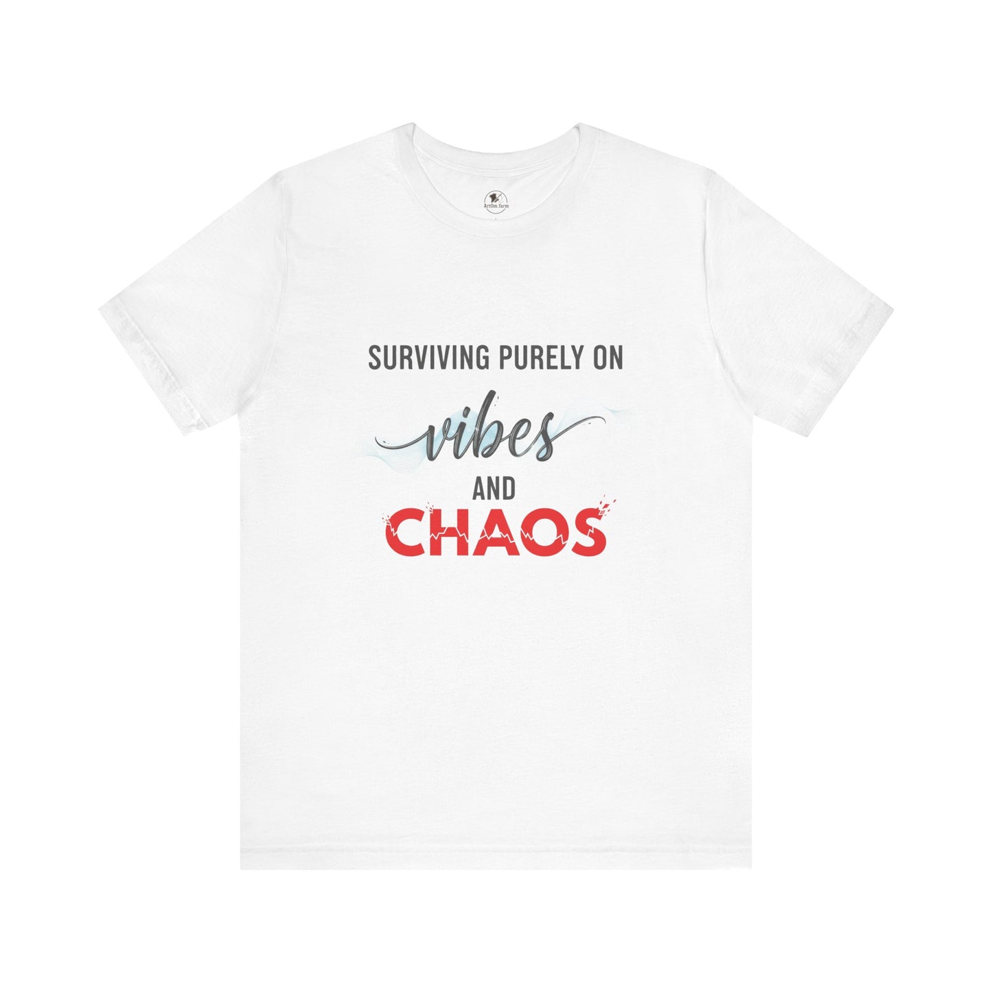Vibes Chaos Tee - Unisex Jersey Short Sleeve Graphic T-Shirt for Casual Everyday Wear and Summer Essentials - ArtOm_farm™ LEATHER