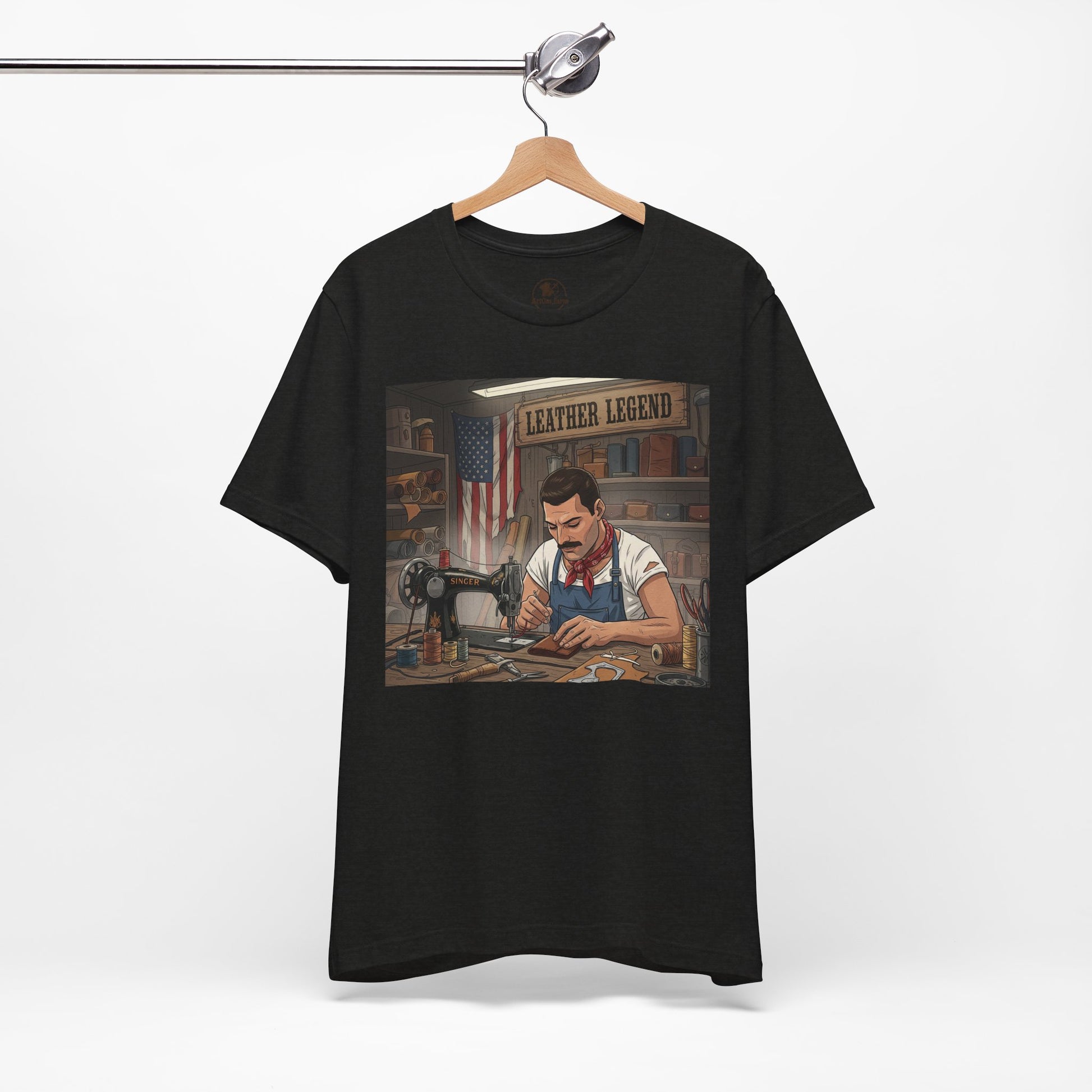 Leather Legend Graphic Tee - Artisan Vintage Style Shirt, Perfect Gift for Craftsmen and Father's Day - ArtOm_farm™ LEATHER 