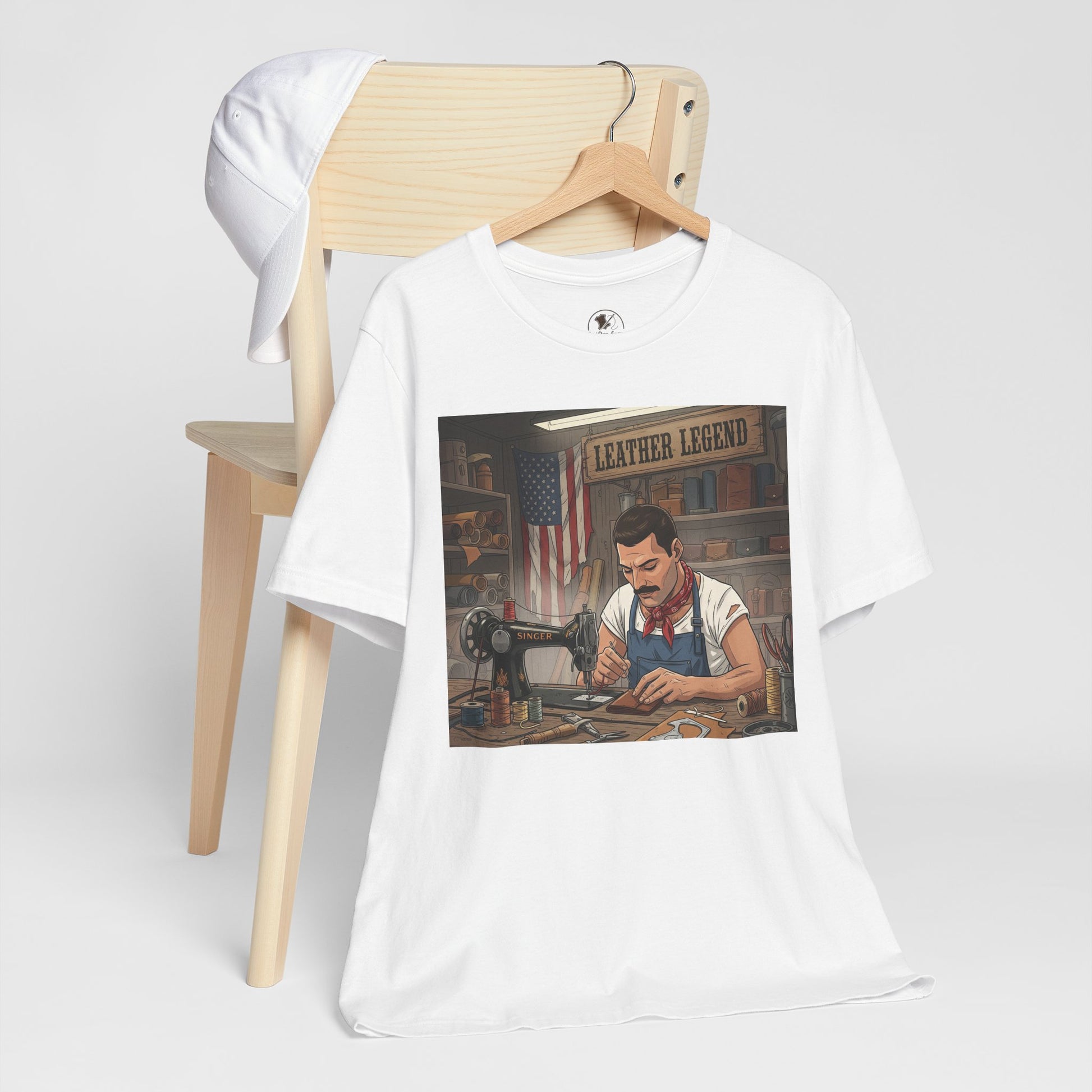 Leather Legend Graphic Tee - Artisan Vintage Style Shirt, Perfect Gift for Craftsmen and Father's Day - ArtOm_farm™ LEATHER