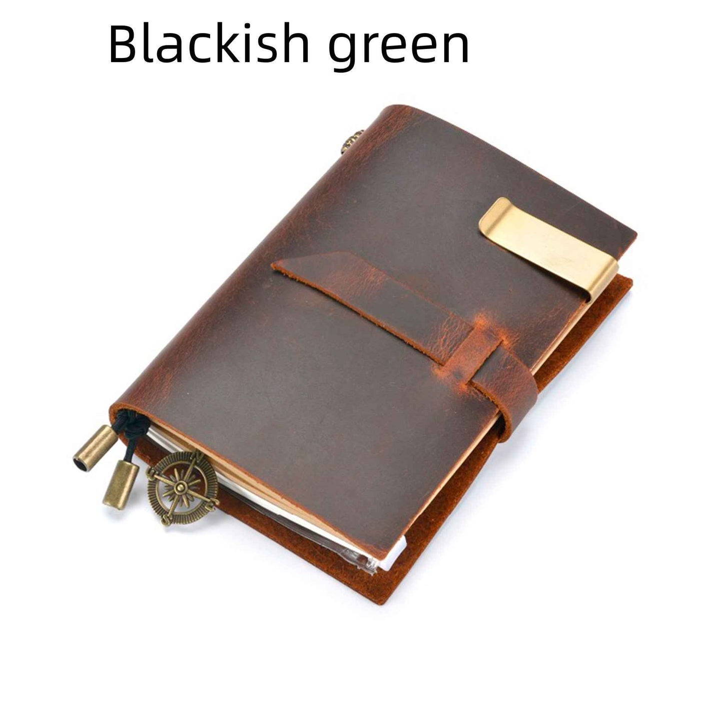 Vintage Leather Diary - Genuine Crazy Horse Leather Journal in Vintage Style - ArtOm_farm™ LEATHER