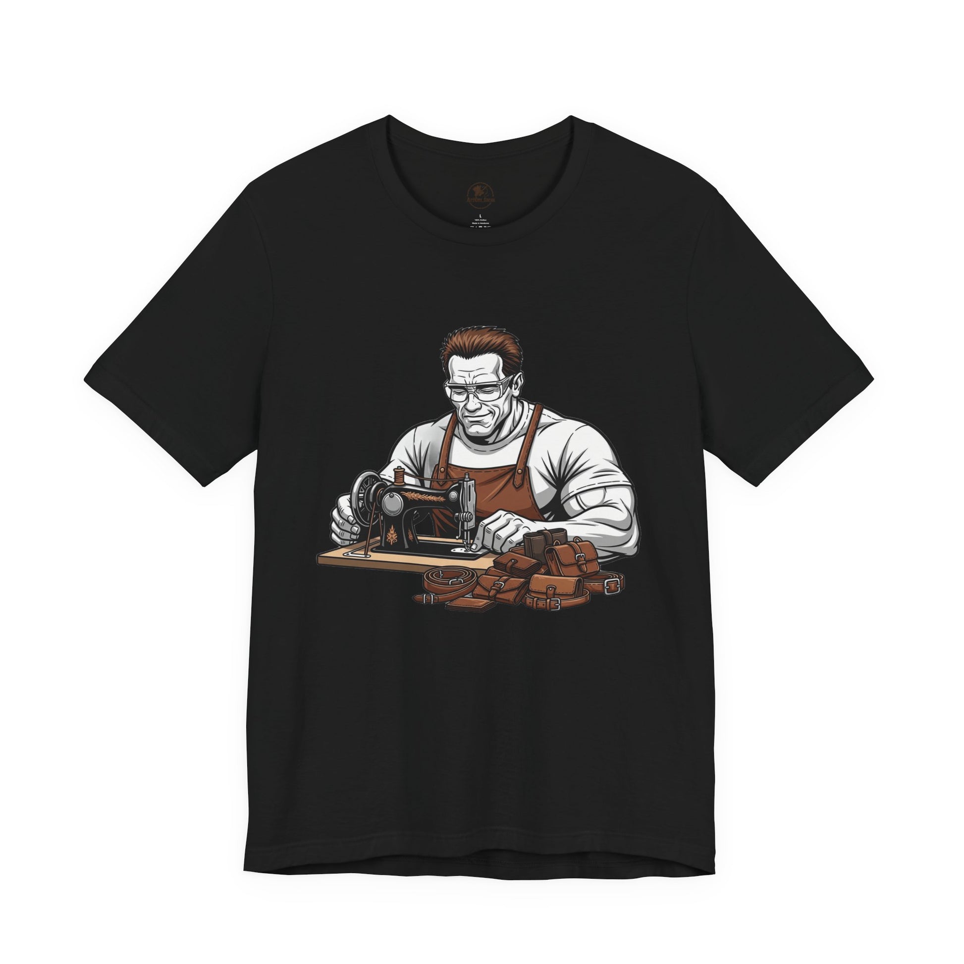 Crafty Masculine Tee - Unique Humor Shirt for Father's Day, Unisex Graphic Tee, Artisan Style Apparel - ArtOm_farm™ LEATHER 