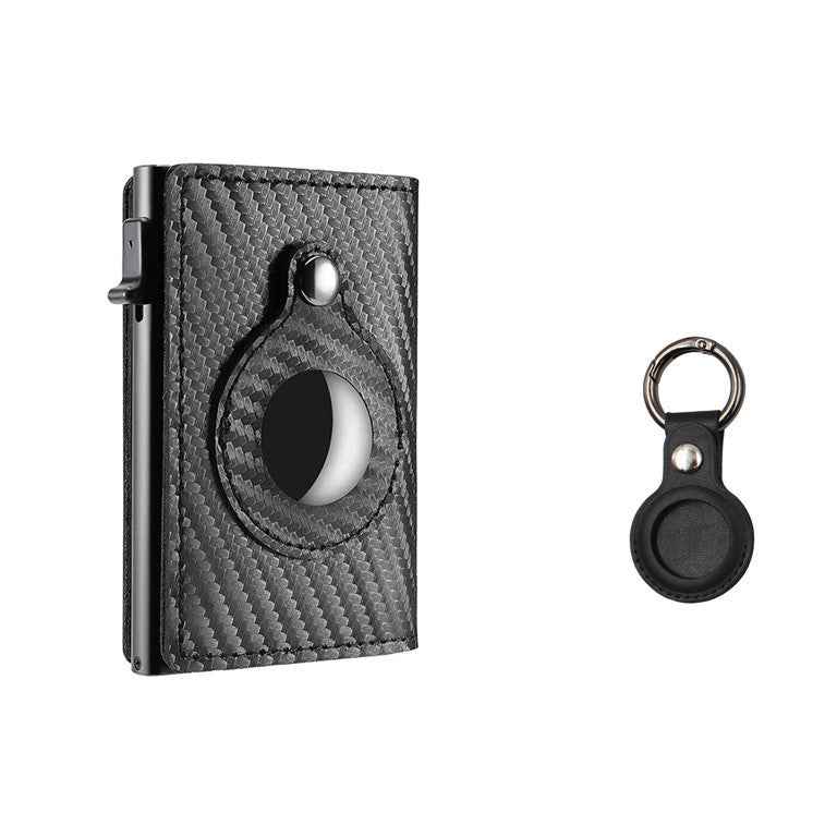 Leather Card Holder Case – Protective Aluminum Alloy Crazy Horse Design
