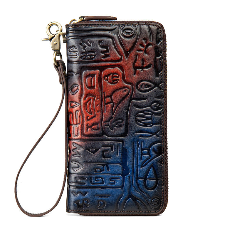 Women's Vintage Leather Wallet - Casual Chic Style - ArtOm_farm™ LEATHER 