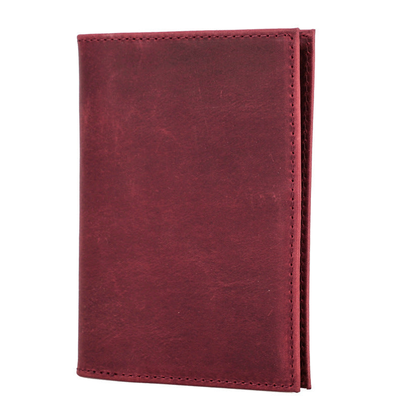 Maroon leather wallet on a white background