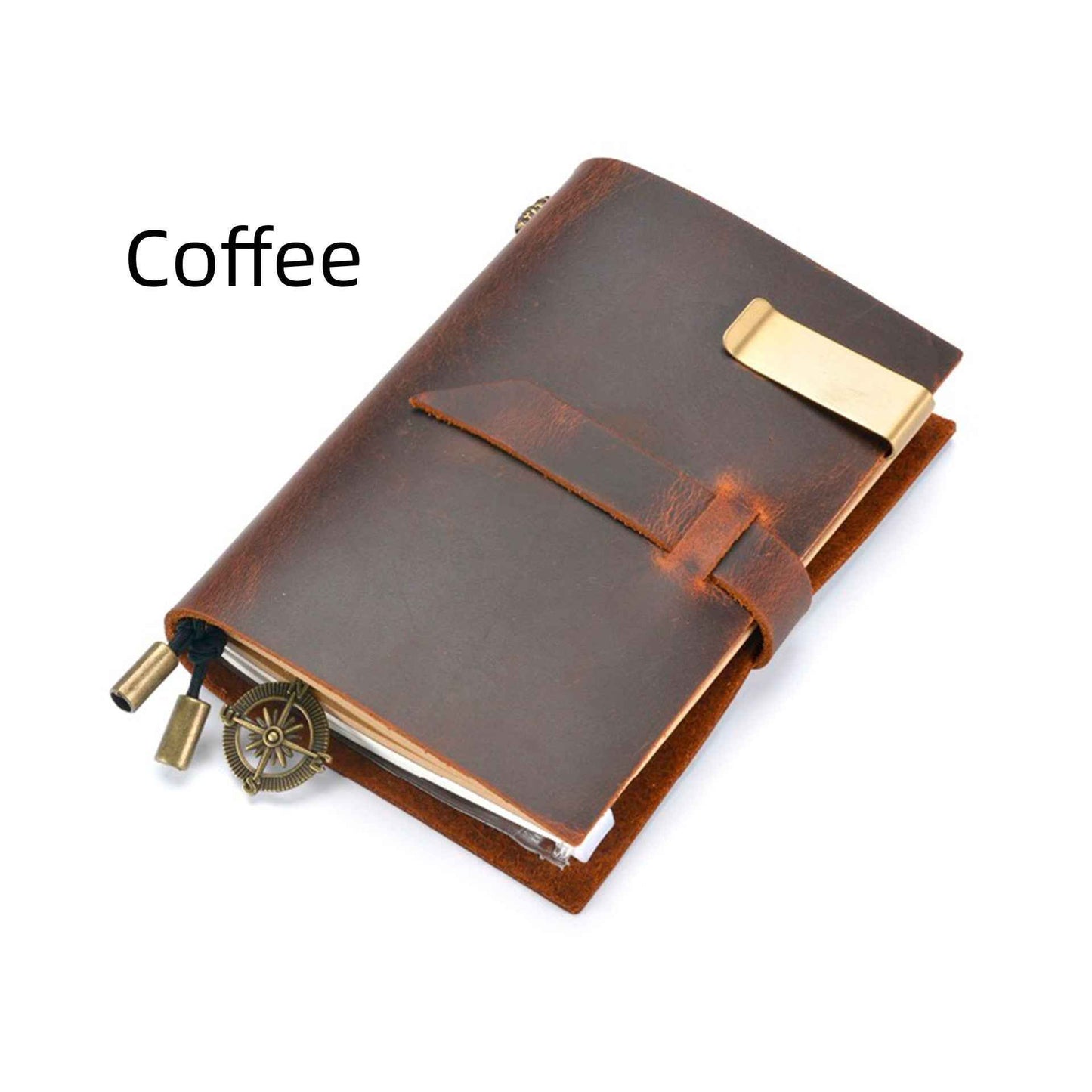 Vintage Leather Diary - Genuine Crazy Horse Leather Journal in Vintage Style - ArtOm_farm™ LEATHER