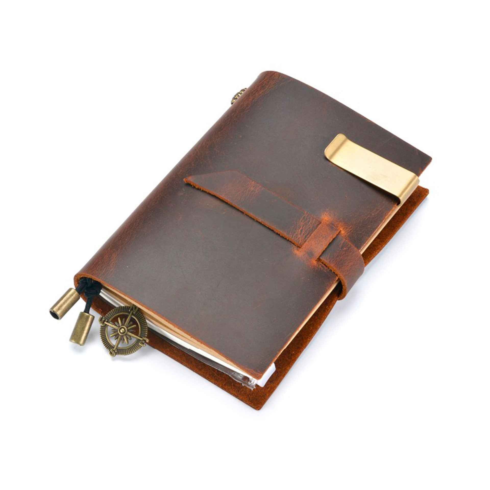 Vintage Leather Diary - Genuine Crazy Horse Leather Journal in Vintage Style - ArtOm_farm™ LEATHER