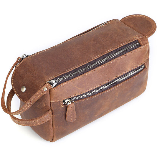 Crazy Horse Leather Bag - Multifunctional Casual Fashion Storage Solution - ArtOm_farm™ LEATHER 