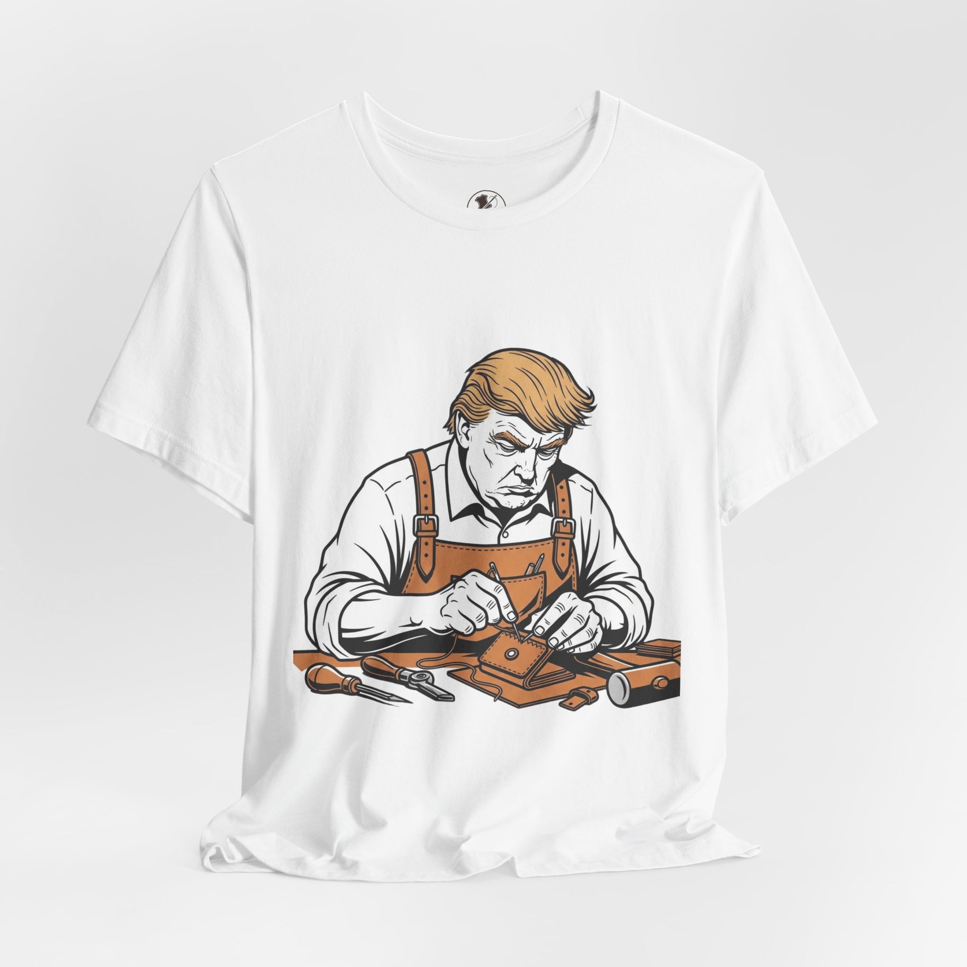 Craftsman Graphic Tee - Workshop T-Shirt for Hobbyists, Unisex Short Sleeve Father's Day Apparel, Artisan Merch - ArtOm_farm™ LEATHER