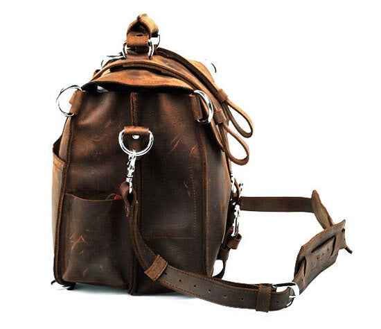 Vintage Leather Duffle Bag - Your Stylish Crazy Horse Leather Travel Companion - ArtOm_farm™ LEATHER