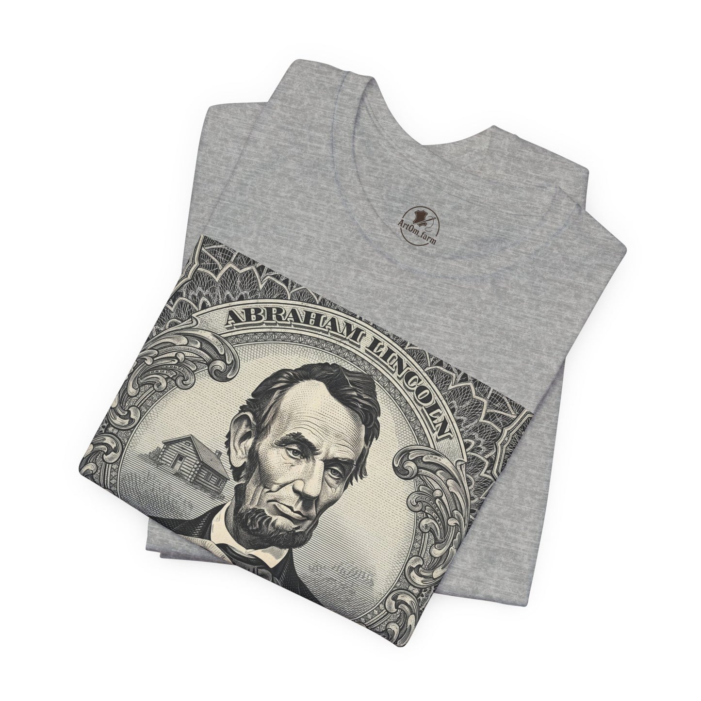 Abraham Lincoln T-Shirt - Vintage Graphic Unisex Tee for History Lovers, Educational Casual Wear, Patriotic Gift - ArtOm_farm™ LEATHER 
