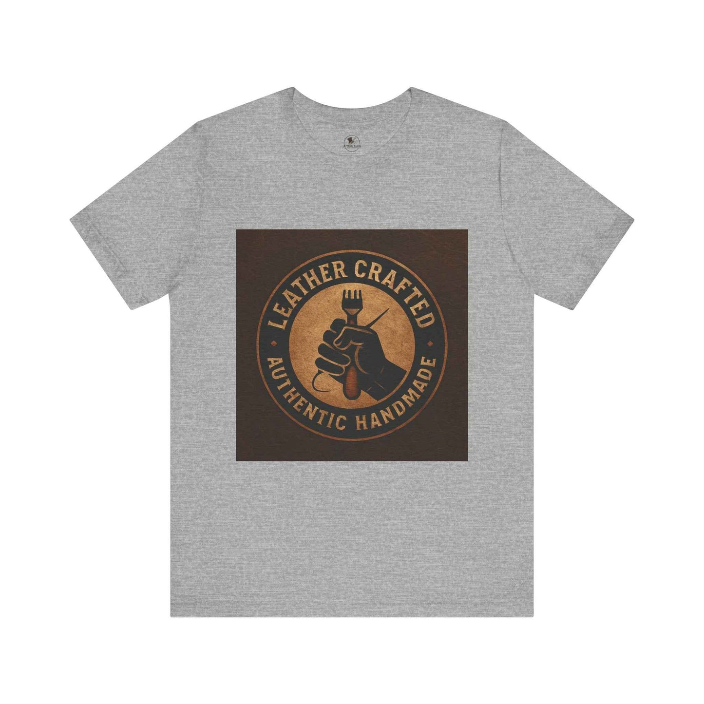 Leather Crafted Unisex Tee - Authentic Handmade Shirt for Casual Wear and Unique Artisan Gift