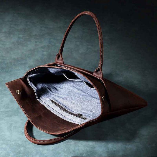 Vintage Leather Laptop Bag Crazy Horse - Stylish and Durable Computer Carrying Solution - ArtOm_farm™ LEATHER