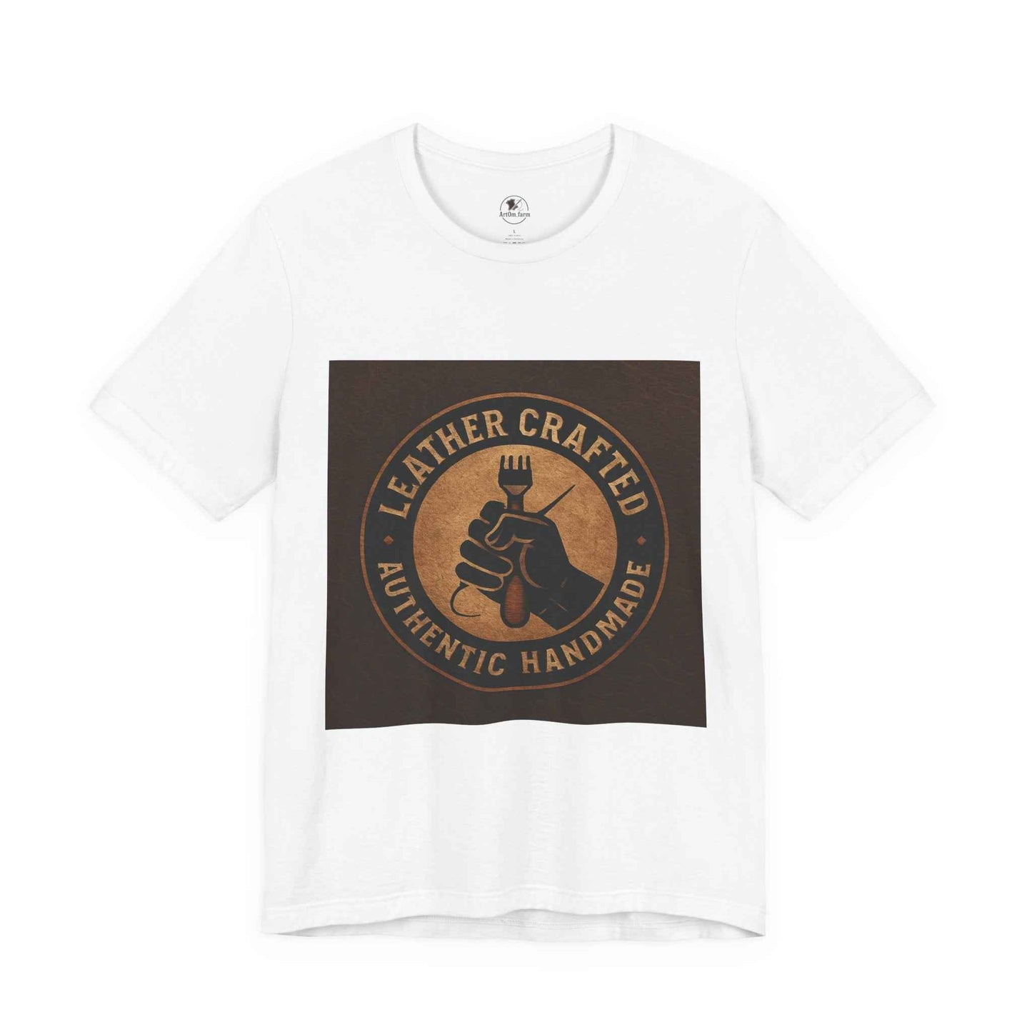 Leather Crafted Unisex Tee - Authentic Handmade Shirt for Casual Wear and Unique Artisan Gift