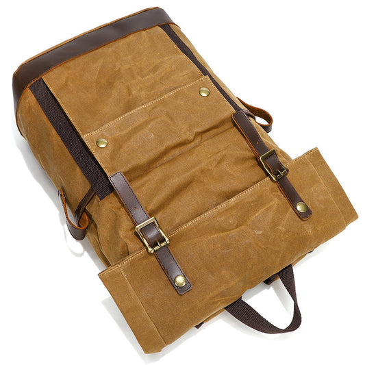 Horse Leather Waterproof Backpack - Multifunctional Outdoor Gear, Waterproof & Durable - ArtOm_farm™ LEATHER 