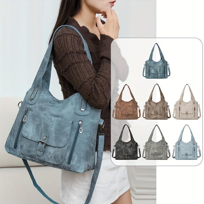 Soft Leather Handbag in Vintage Soft Synthetic Leather Design - ArtOm_farm™ LEATHER 