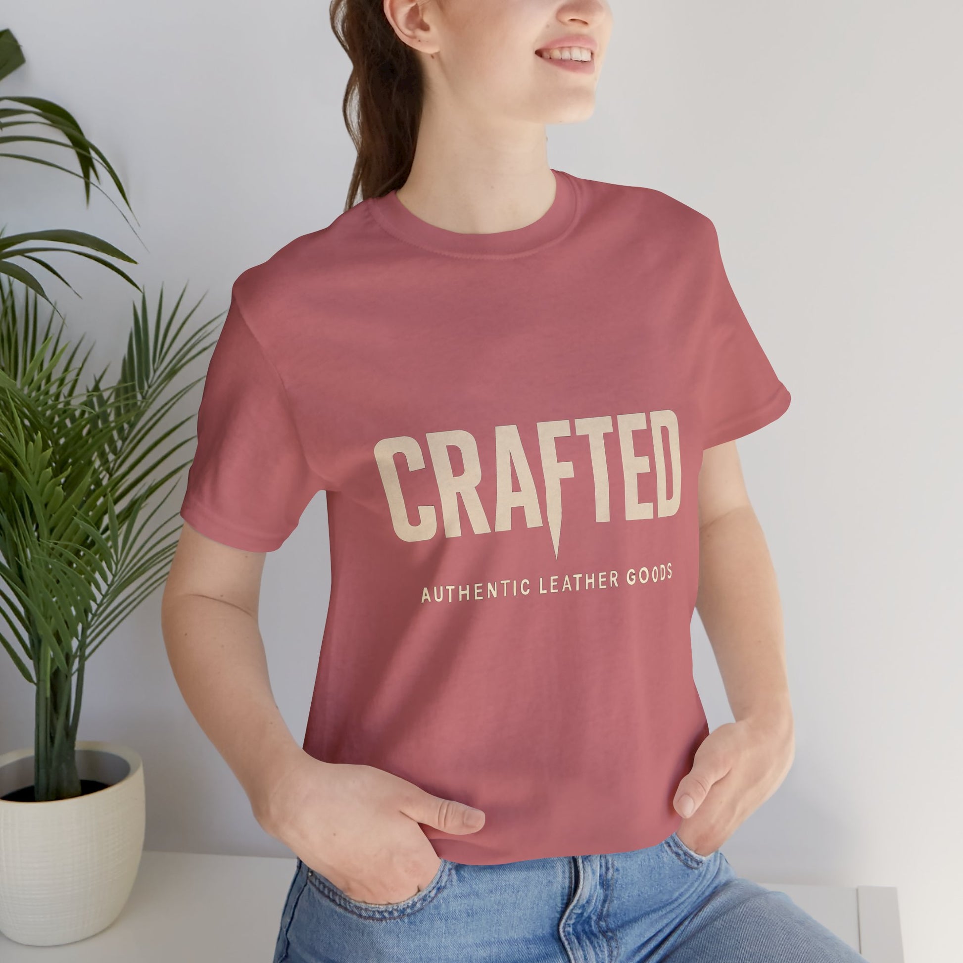 Crafted Leather Goods Tee - Unisex Casual Shirt, Vintage Style Cozy Everyday Wear, Perfect Gift for Him - ArtOm_farm™ LEATHER