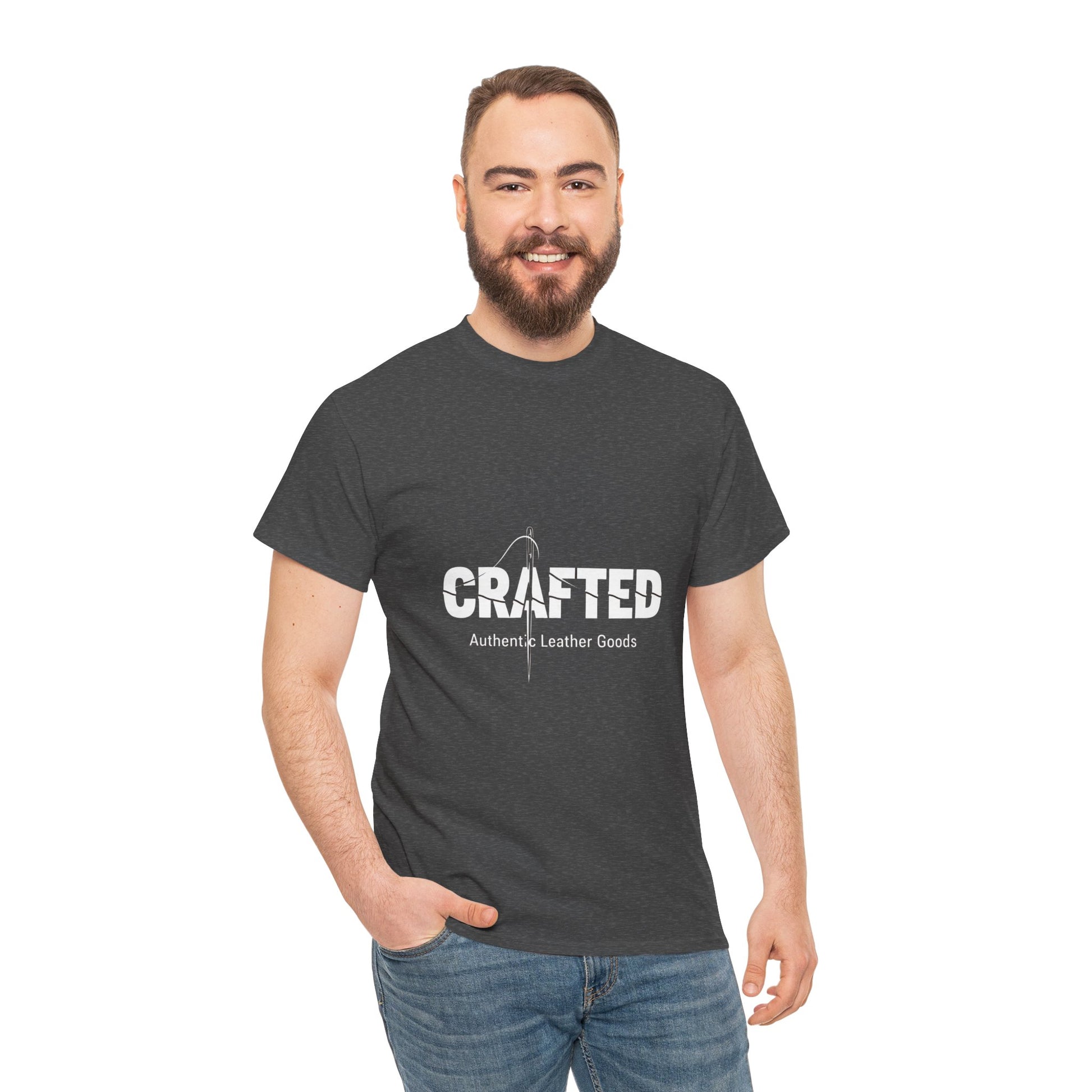 Crafted Leather Goods Tee - Artisan Unisex T-Shirt for Casual Everyday Wear, Unique Gift for Him, Perfect for Craft Lovers - ArtOm_farm™ LEATHER