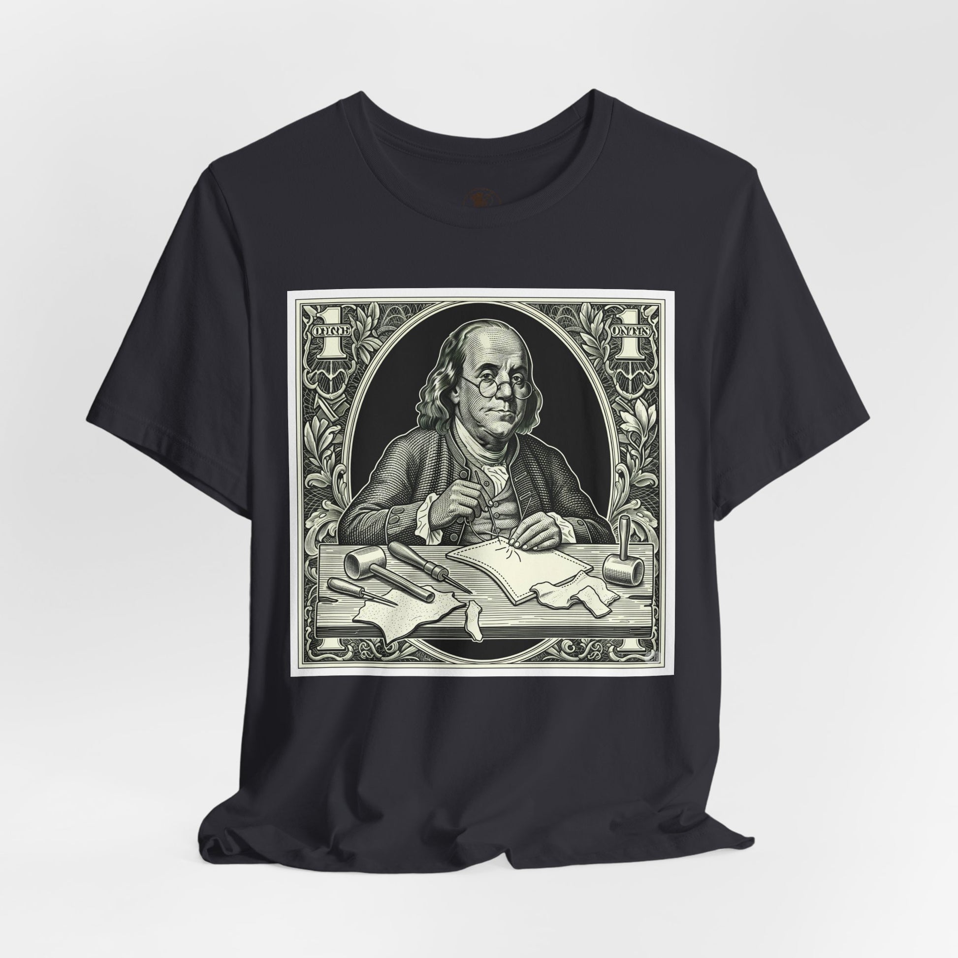 Benjamin Franklin Vintage Tee - Unisex Short Sleeve Shirt Perfect for History Lovers and Unique Teacher Gifts - ArtOm_farm™ LEATHER 