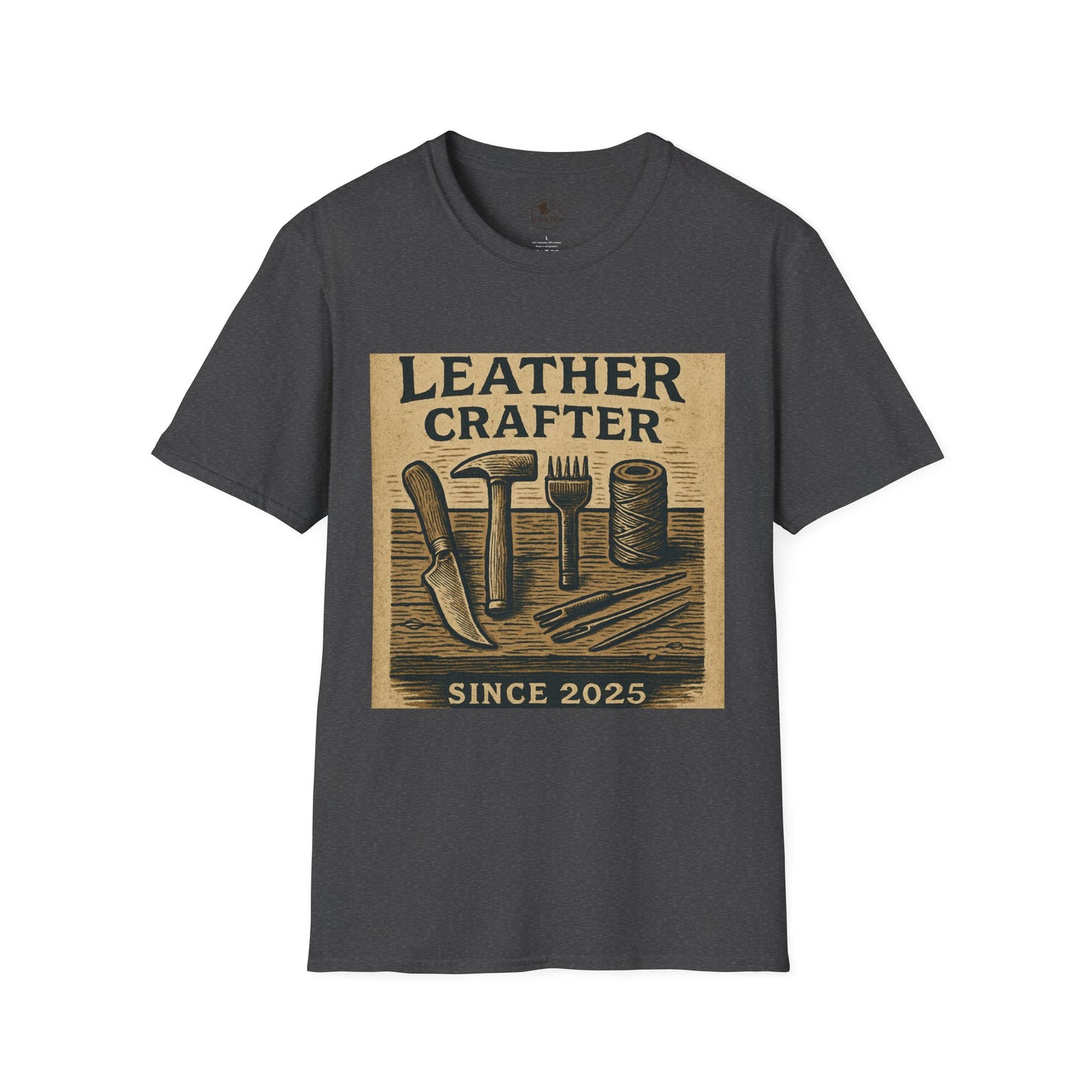 Leatherworking T-Shirt for Enthusiasts, Unisex Softstyle Tee for Craft Workshops and Holidays, Durable and Stylish Gift - ArtOm_farm™ LEATHER