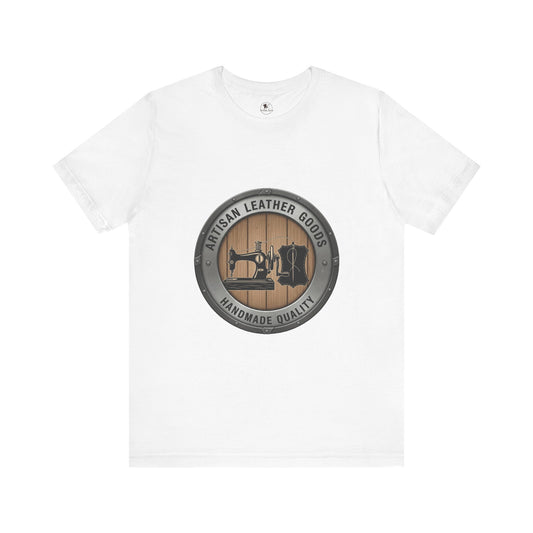 Artisan Leather Goods T-Shirt for Casual Wear, Handmade Quality Tee - Perfect Gift for Crafters and Father's Day - ArtOm_farm™ LEATHER