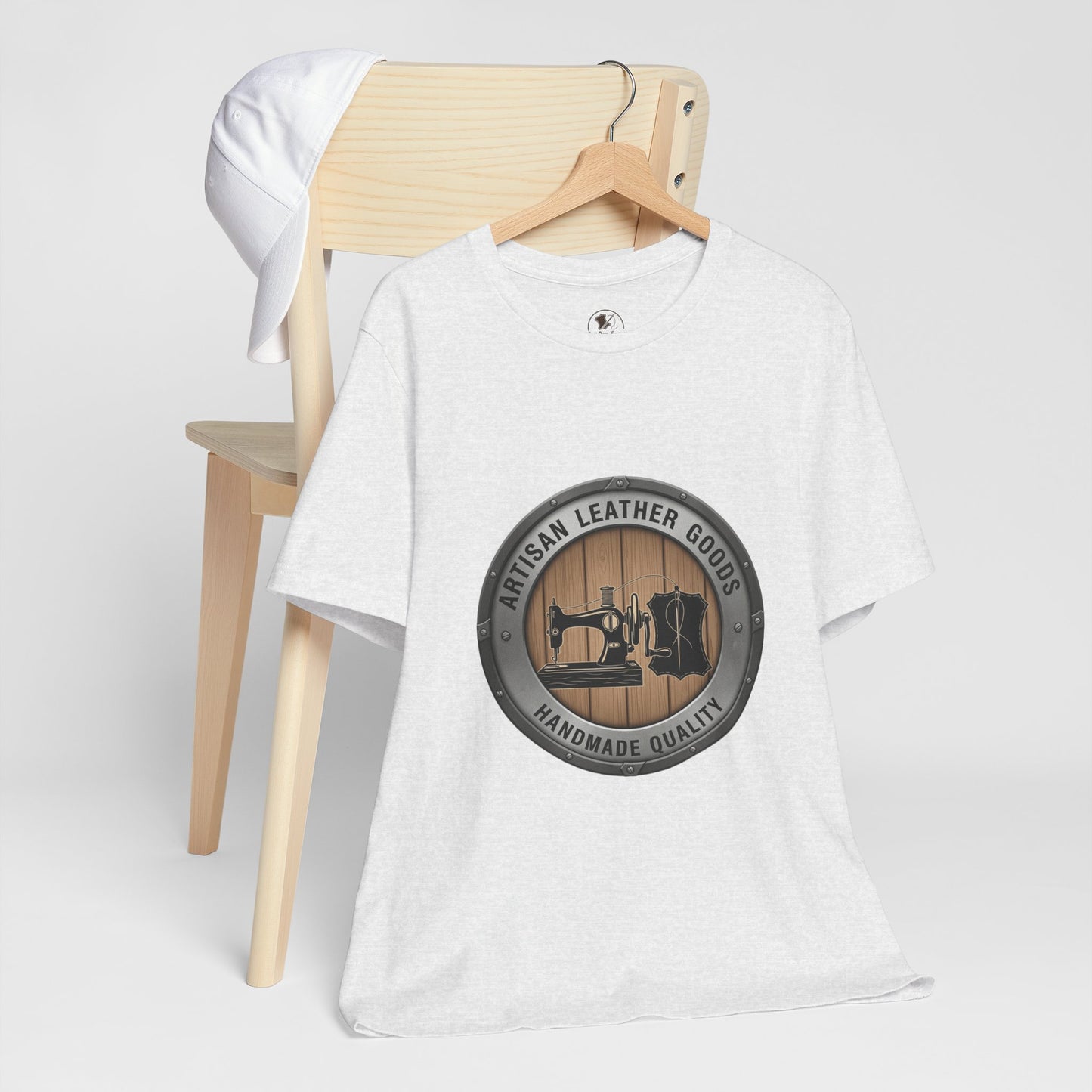 Artisan Leather Goods T-Shirt for Casual Wear, Handmade Quality Tee - Perfect Gift for Crafters and Father's Day - ArtOm_farm™ LEATHER