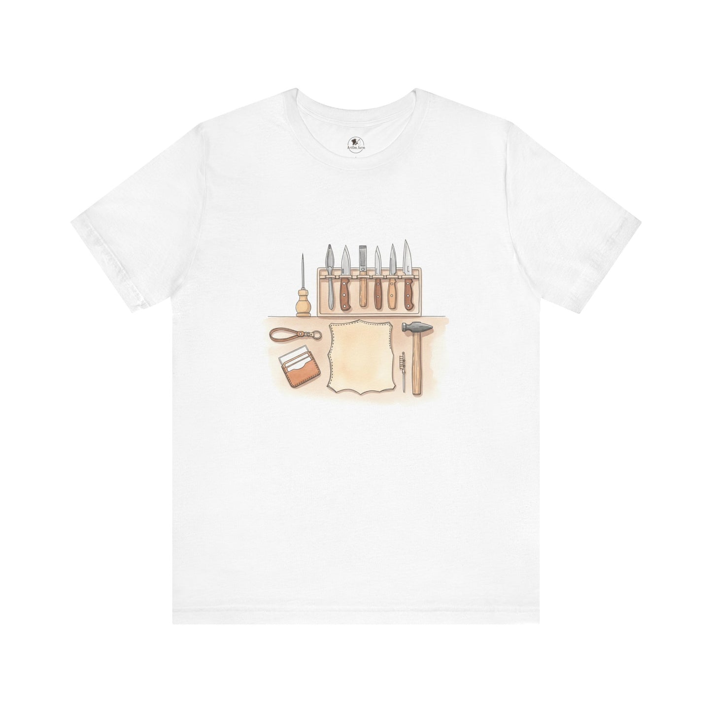 Craftsman Tools Shirt - Short Sleeve Tee for DIY Enthusiasts, Artisan Gift, Workshop Apparel, Perfect Father's Day Gift - ArtOm_farm™ LEATHER