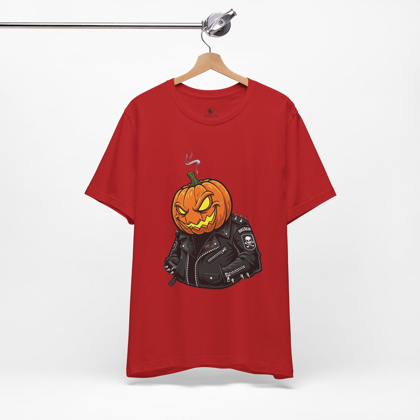 Pumpkin Punk T-Shirt - Edgy Halloween Graphic Tee for Unisex Style at Autumn Parties