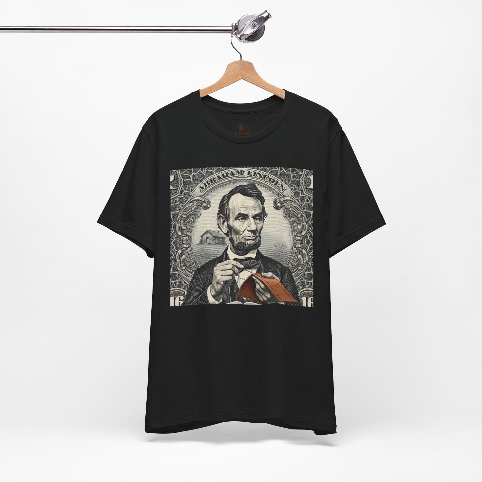 Abraham Lincoln T-Shirt - Vintage Graphic Unisex Tee for History Lovers, Educational Casual Wear, Patriotic Gift - ArtOm_farm™ LEATHER
