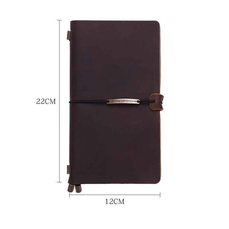 Traveler's Crazy Horse Leather Notebook - Premium Quality for Adventurers - ArtOm_farm™ LEATHER