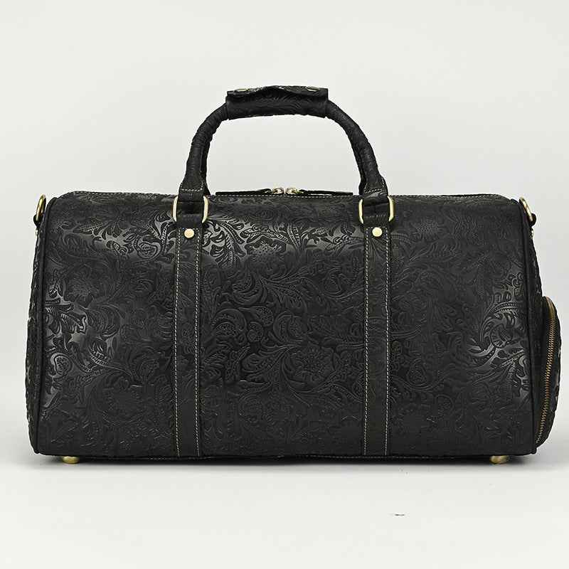 Vintage Leather Crossbody Briefcase in Premium Crazy Horse Leather - ArtOm_farm™ LEATHER